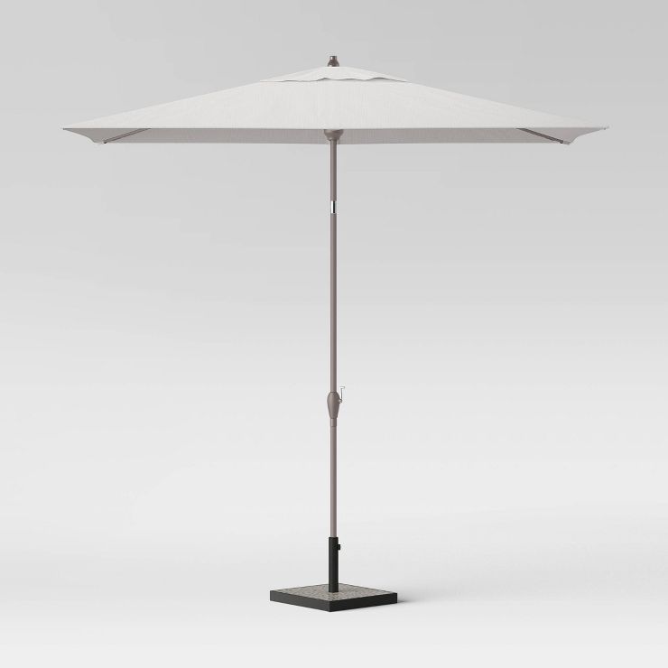 10' x 6.5' Rectangular Patio Umbrella DuraSeason Fabric™ Smoke - Greige Pole - Project 62™ | Target