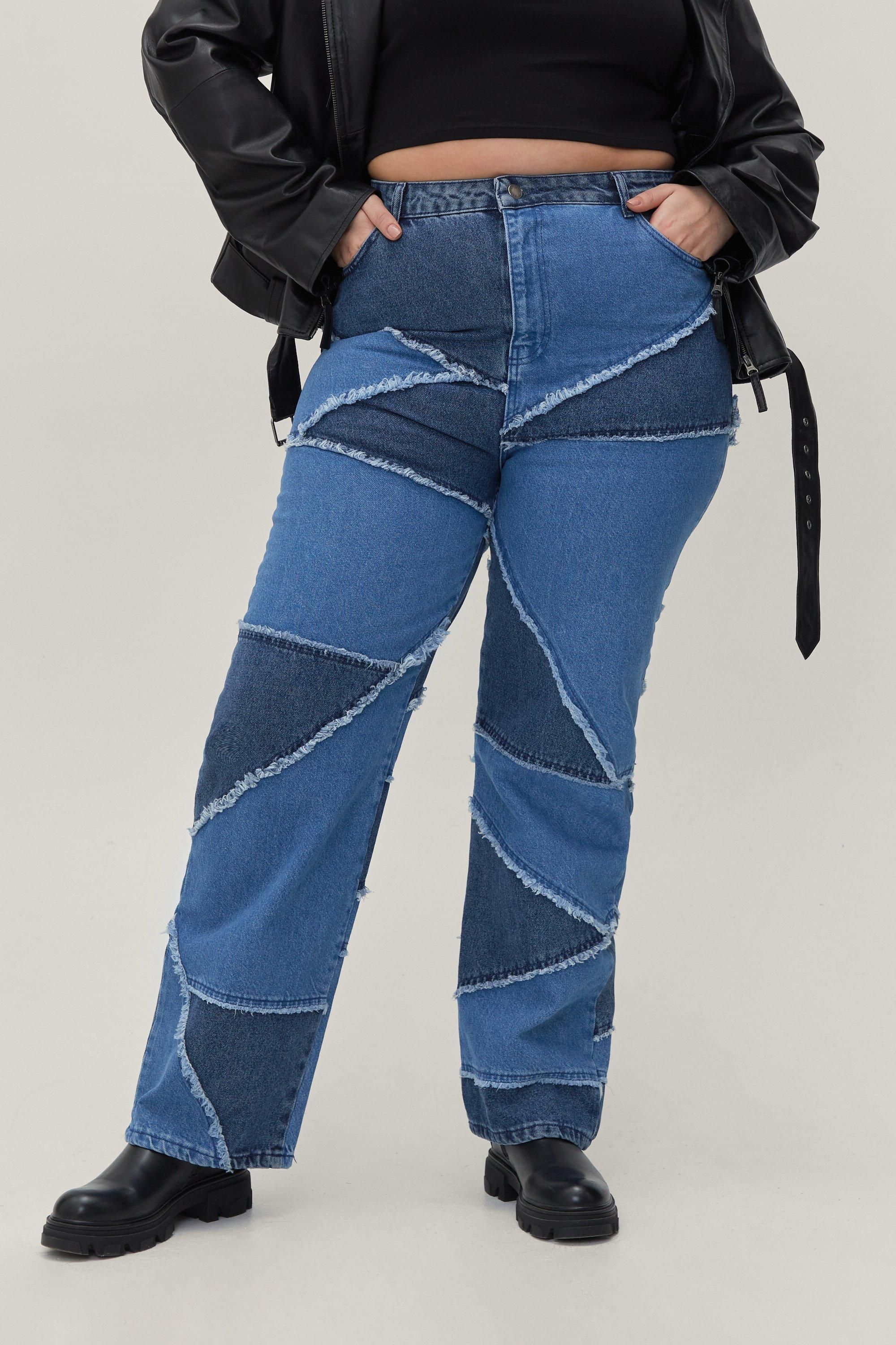 Plus Size Patchwork Denim Mom Jean | Nasty Gal (US)