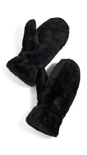 Hat Attack Women's Faux Fur Mittens, Black, One Size | Amazon (US)
