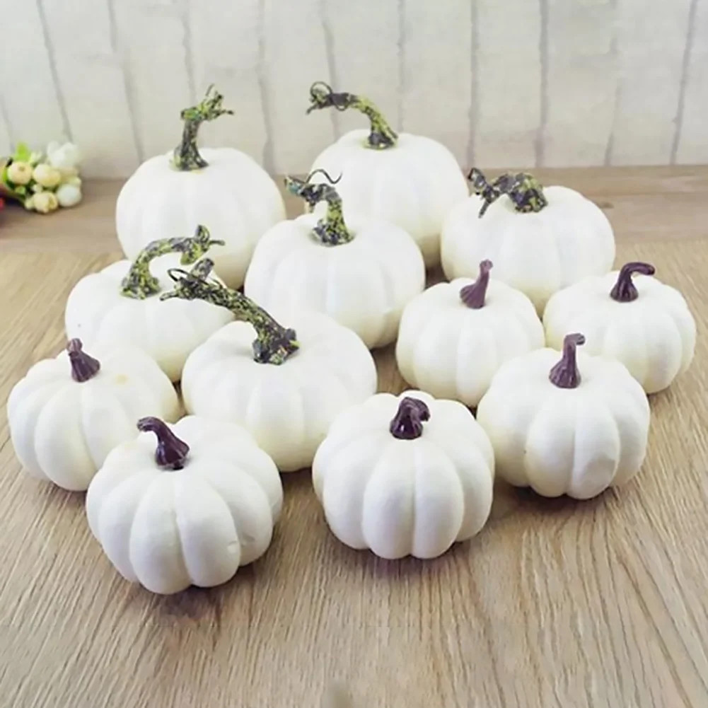 Bluelans 12Pcs Halloween DIY Artificial Pumpkin Painting Props Ornament Party Decoration | Walmart (US)