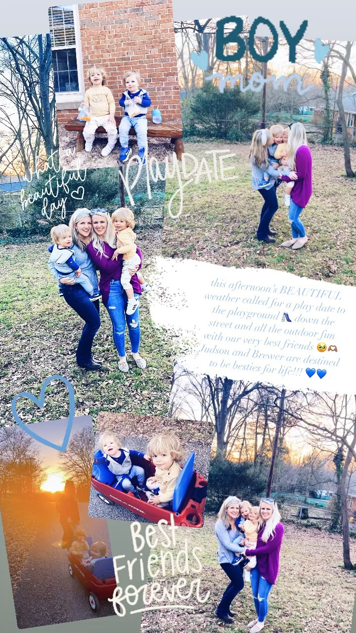 this afternoon’s BEAUTIFUL weather called for a play date to the playground 🛝 down the street and all the outdoor fun with our very best friends 🥹🫶🏽 Judson and Brewer are destined to be besties for life!!! 💙💙

#LTKSeasonal #LTKbaby #LTKfamily