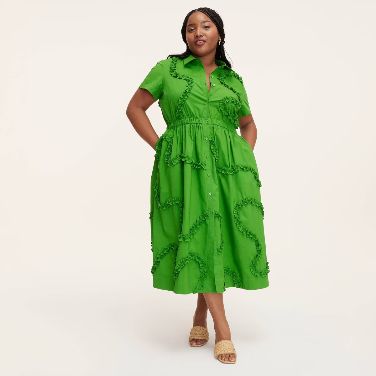 Women's Ribbon Short Sleeve Midi Shirtdress - kate spade new york x Target Green | Target