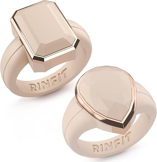 Rinfit Women's Silicone Rings - Anniversary Ring or Promise Ring for Her - Emerald Rubber Wedding... | Amazon (US)