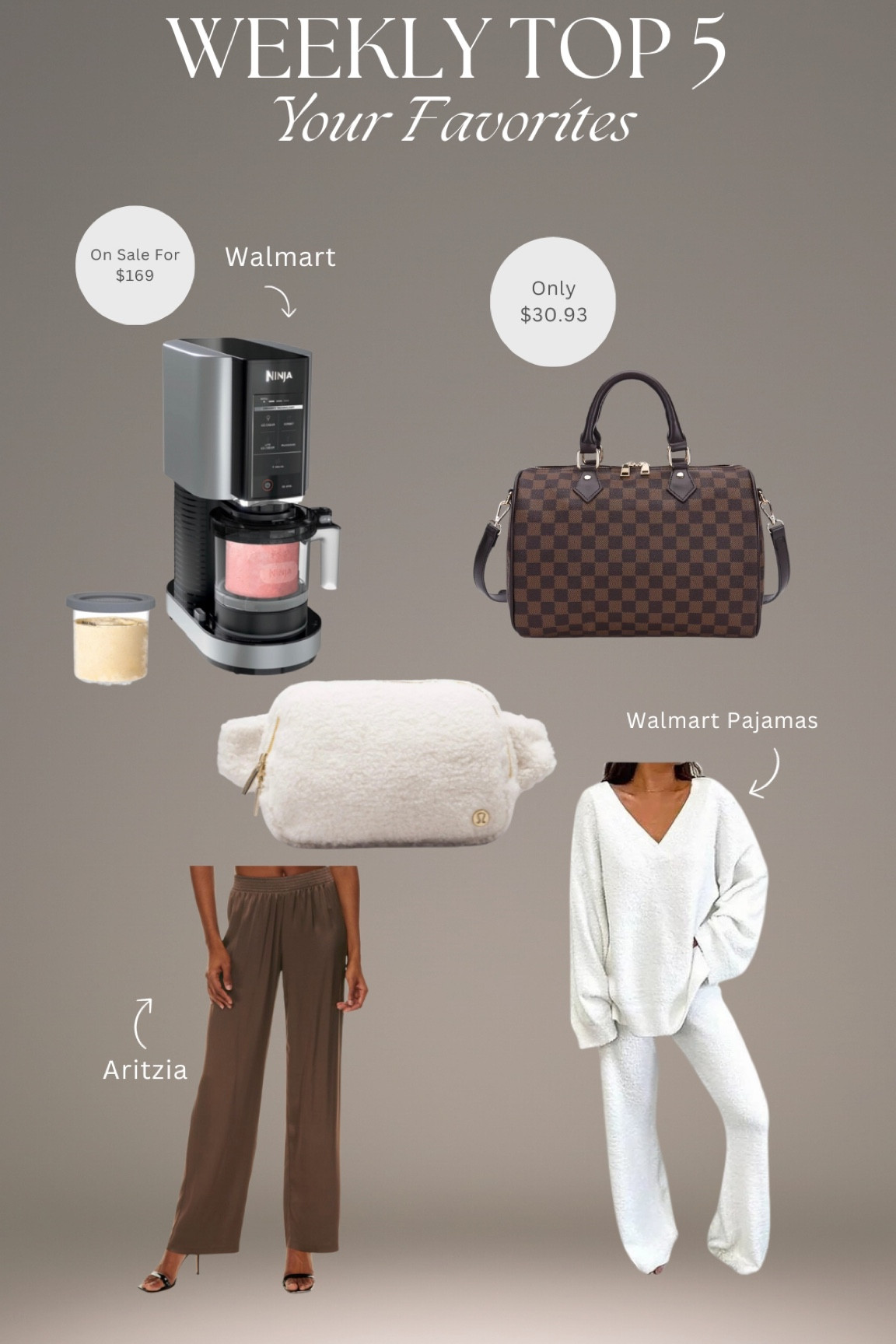 Your top 5 favorites this week! The Walmart pajamas are so cute!

#LTKfindsunder100 #LTKSeasonal #LTKstyletip