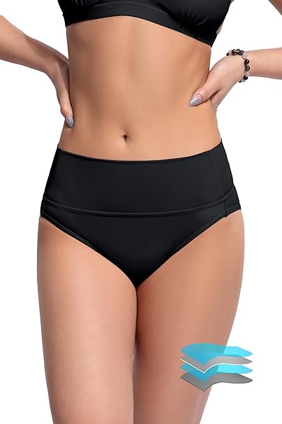Beautikini Period Swimwear Bikini Menstrual Swim Bottoms Leakproof Bathing Suits for Teens Girl | Amazon (US)