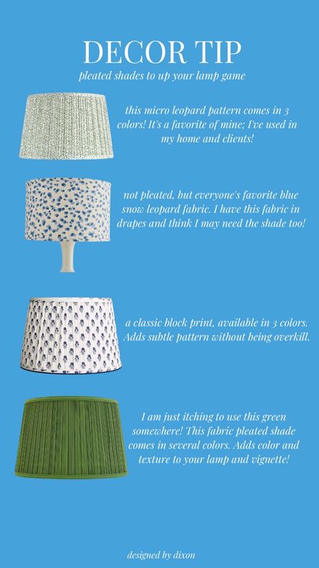 Some of my favorite lamp shades! 