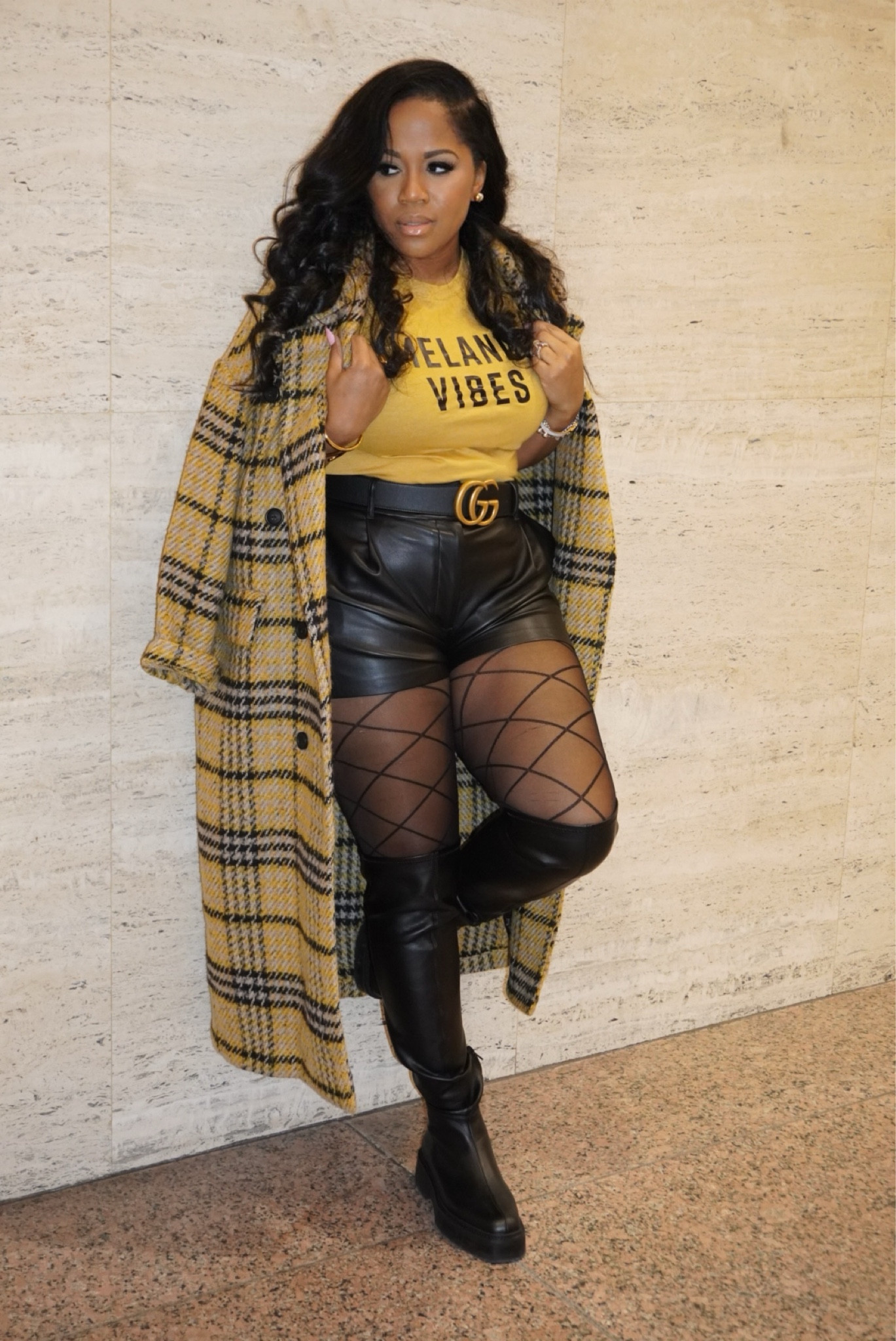 Melanin Vibes🖤
Prepping for all February 
Shirt @adailydiva.com
Boots & shorts & coat linked 
