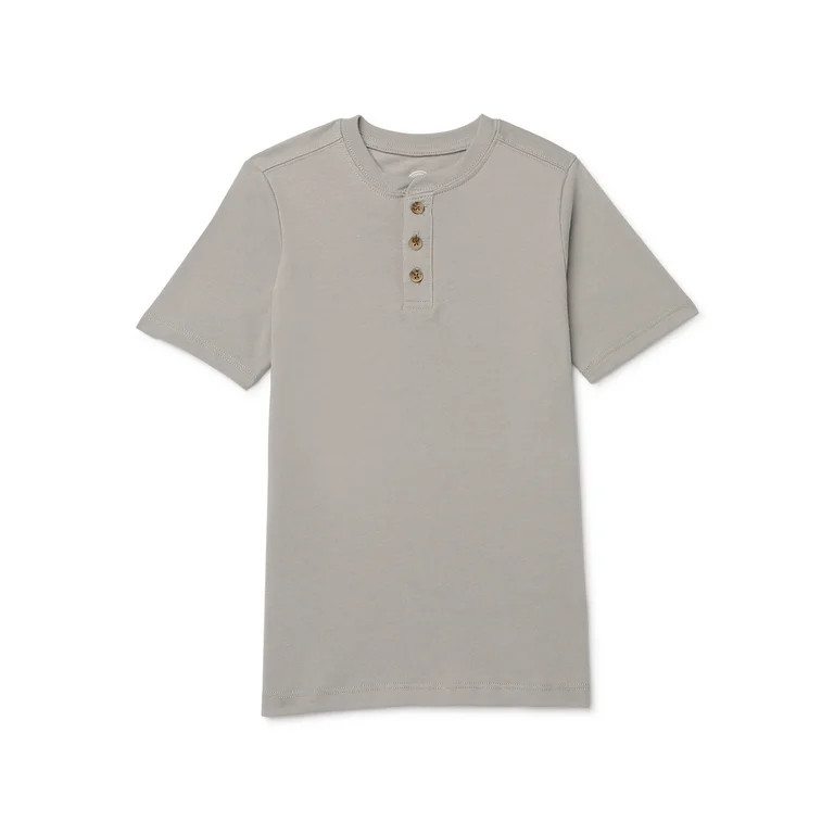 Wonder Nation Boys Short Sleeve Henley T-Shirt, Sizes 4-18 | Walmart (US)
