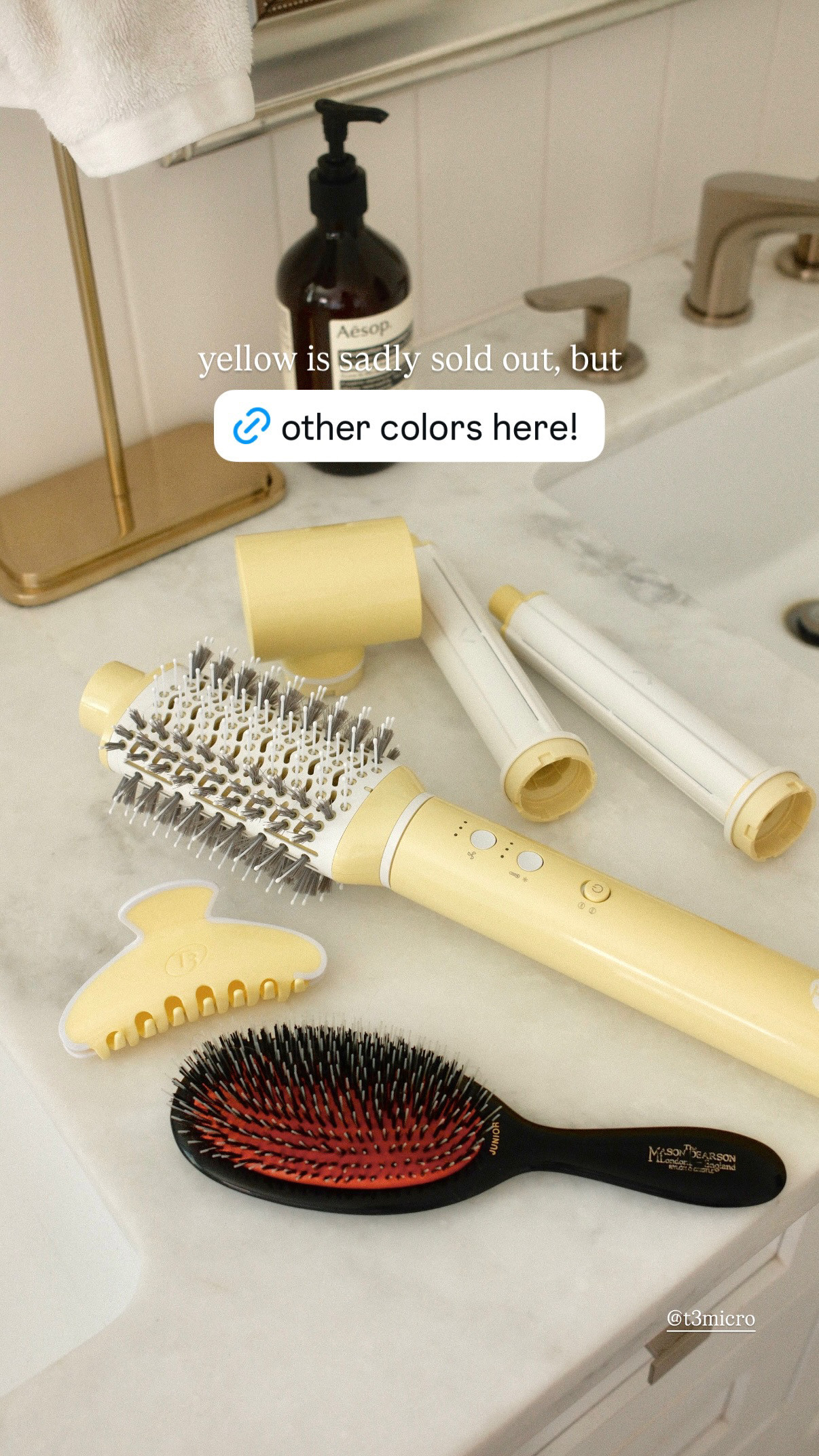 The hair tool that's earned a permanent spot on my counter 💫 The T3 Aire 360 makes it so easy to create a smooth blowout, soft curls, or extra volume with just a quick attachment swap. The yellow sold out so quickly, but I've linked the other colors if you've been thinking about picking one up!  

 #LTKBeauty