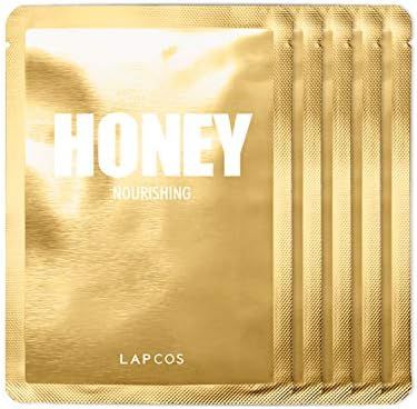 LAPCOS Honey Sheet Mask, Daily Face Mask with Hyaluronic Acid and Antioxidants to Hydrate and Tighte | Amazon (US)