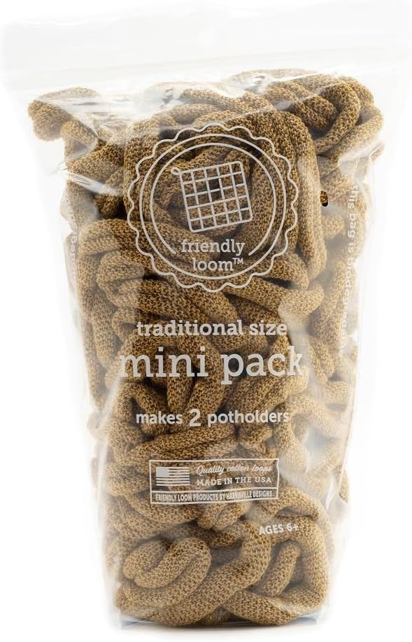 7" Loops, Makes Two POTHOLDERS - Ochre | Amazon (US)