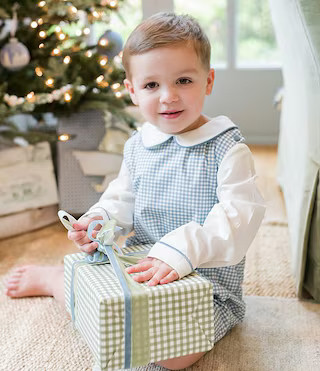 Edgehill Collection x The Broke Brooke Baby Boys William Gingham Jon Jon | Dillard's | Dillard's