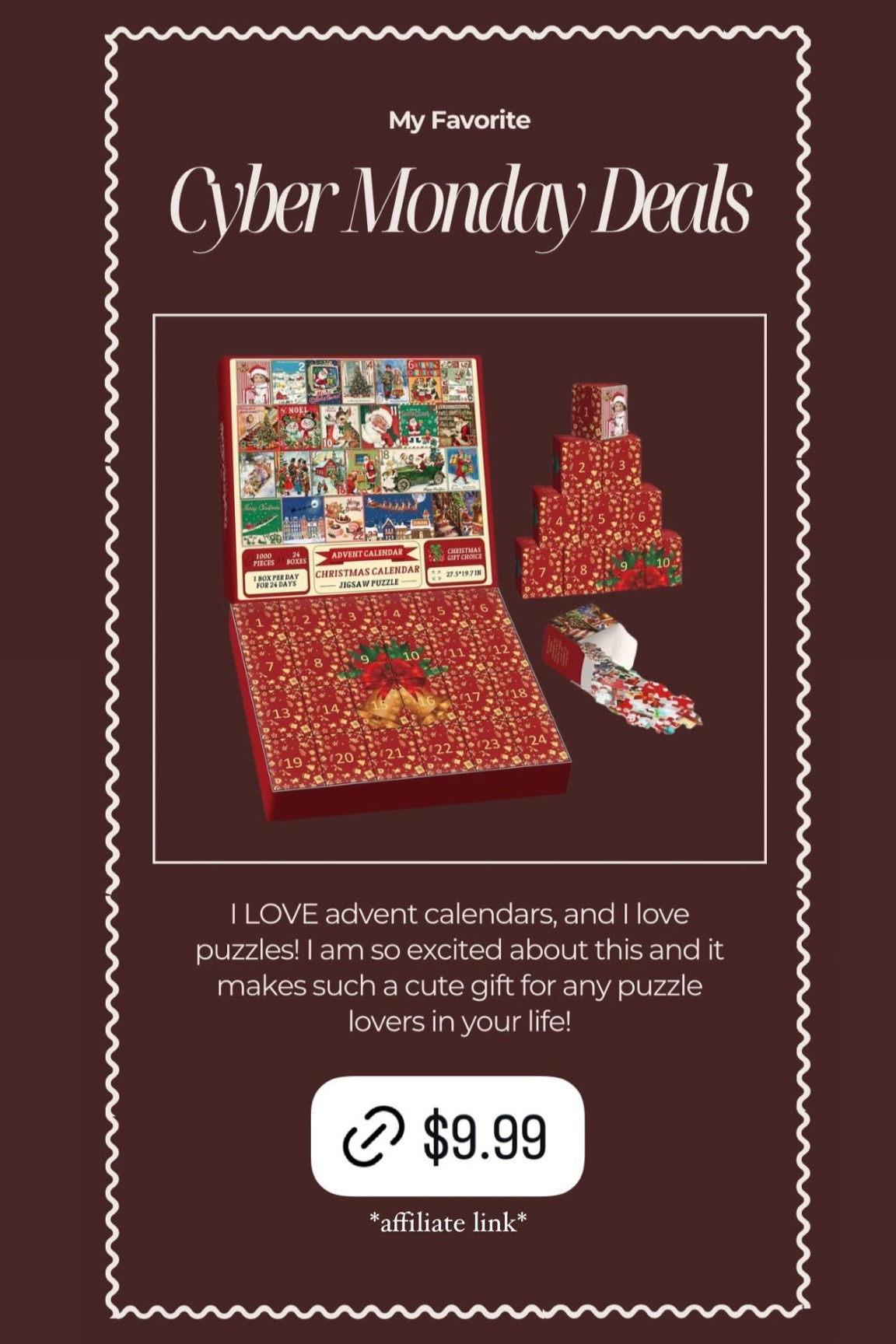 A cute Christmas puzzle advent calendar!

#LTKHome #LTKCyberWeek #LTKHoliday