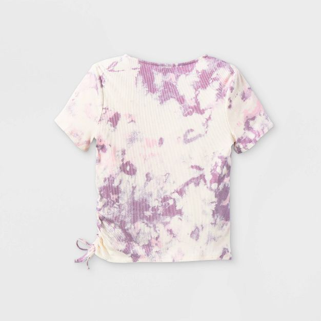 Girls' Wrap Short Sleeve T-Shirt - art class™ Light Pink Tie-Dye | Target