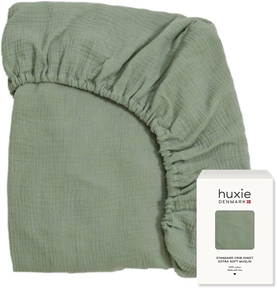 Crib Sheets – Organic Cotton Muslin Fitted Crib Sheet – Standard Size for Baby Boy and Baby G... | Amazon (US)