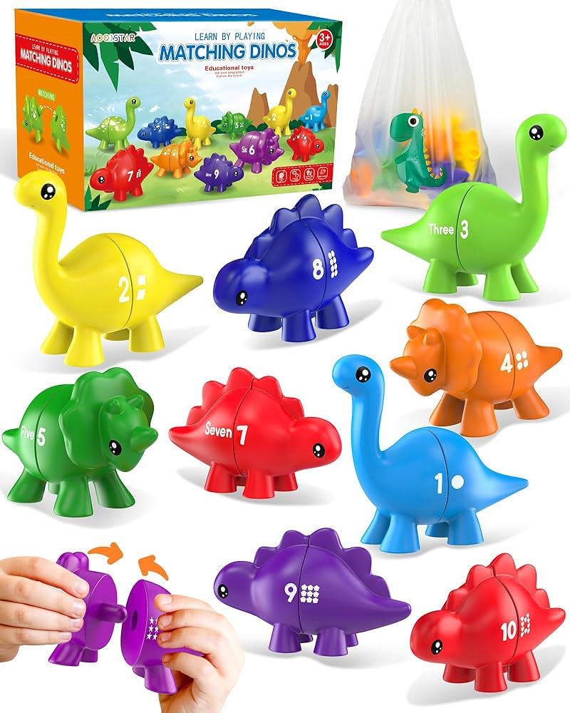 Number Dinosaur Toys for Kids 3-5, Montessori Educational Toys for 3 4 5 Year Old Boy Girl Gifts,... | Amazon (US)