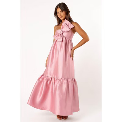 Petal and Pup Womens Betina Bow Front Maxi Dress - Dusty Rose XL | Target