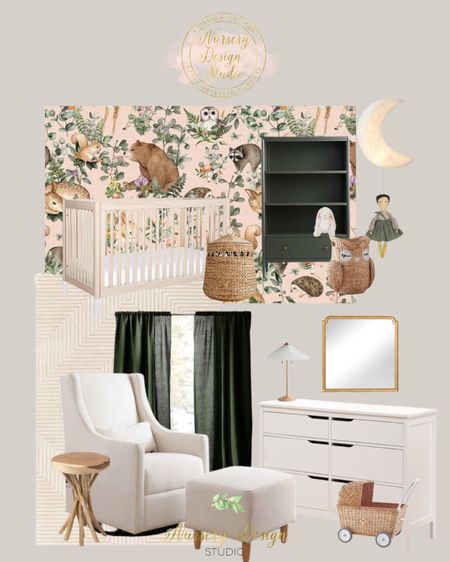 Whimsical woodland nursery 

Girl’s room decor, nursery decor, woodland theme, green bookcase, green curtains 

#LTKhome #LTKbaby #LTKbump