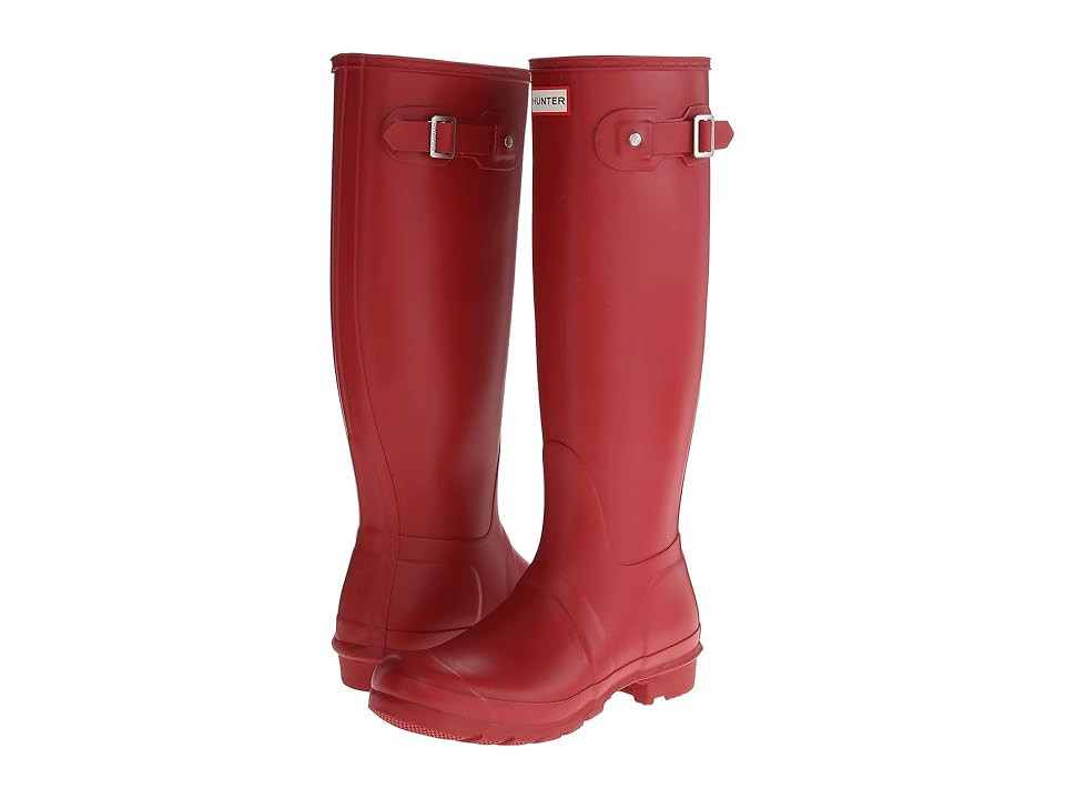 Hunter Original Tall Rain Boots (Military Red) Women's Rain Boots | Zappos