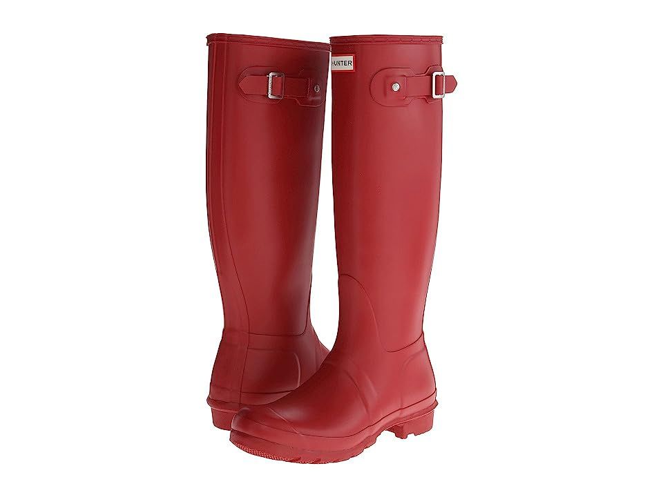 Hunter Original Tall Rain Boots (Military Red) Women's Rain Boots | Zappos