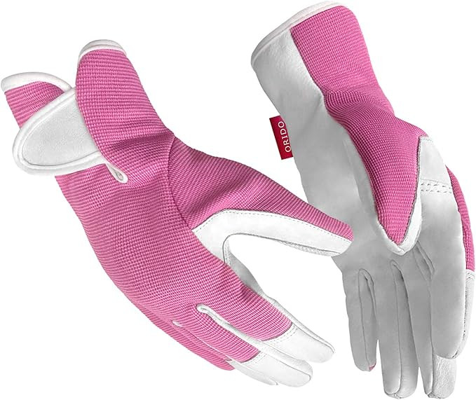 Gardening Gloves for Women - Leather Working Gloves for Womens Work Glove for Yard Gardening Weed... | Amazon (US)