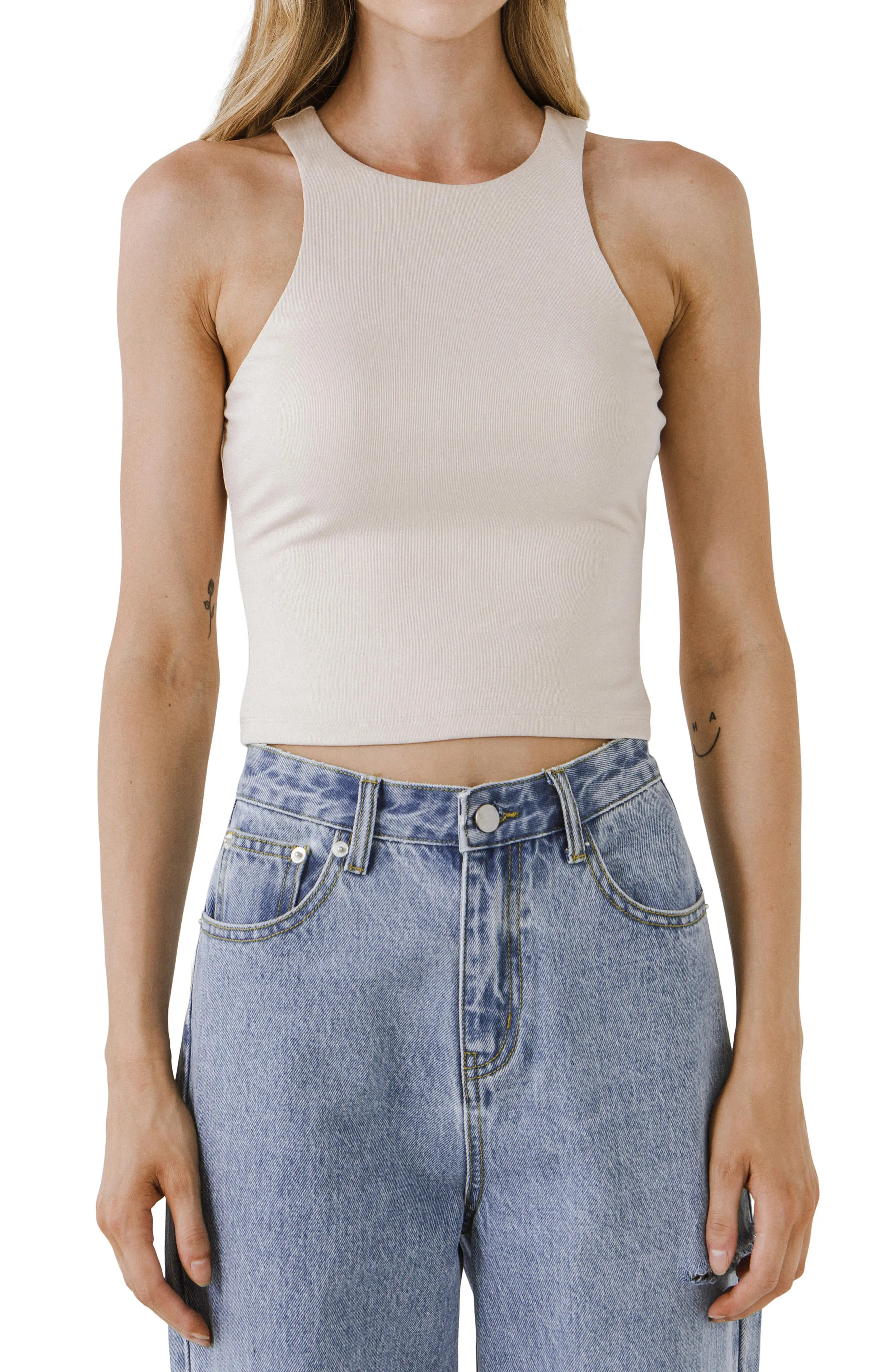 Grey Lab Racerback Tank in Nude at Nordstrom, Size Medium | Nordstrom