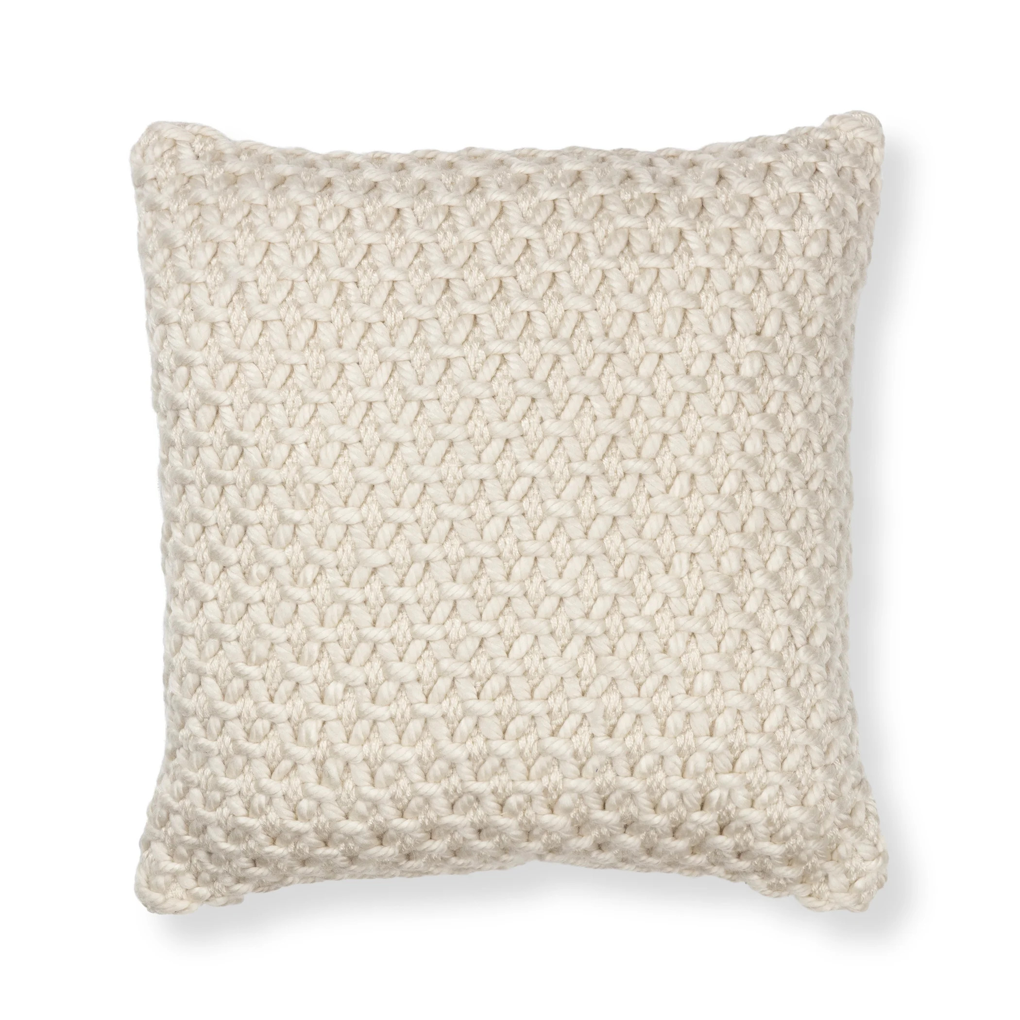 Mainstays Honeycomb Ivory Throw Pillow, 18" x 18" | Walmart (US)