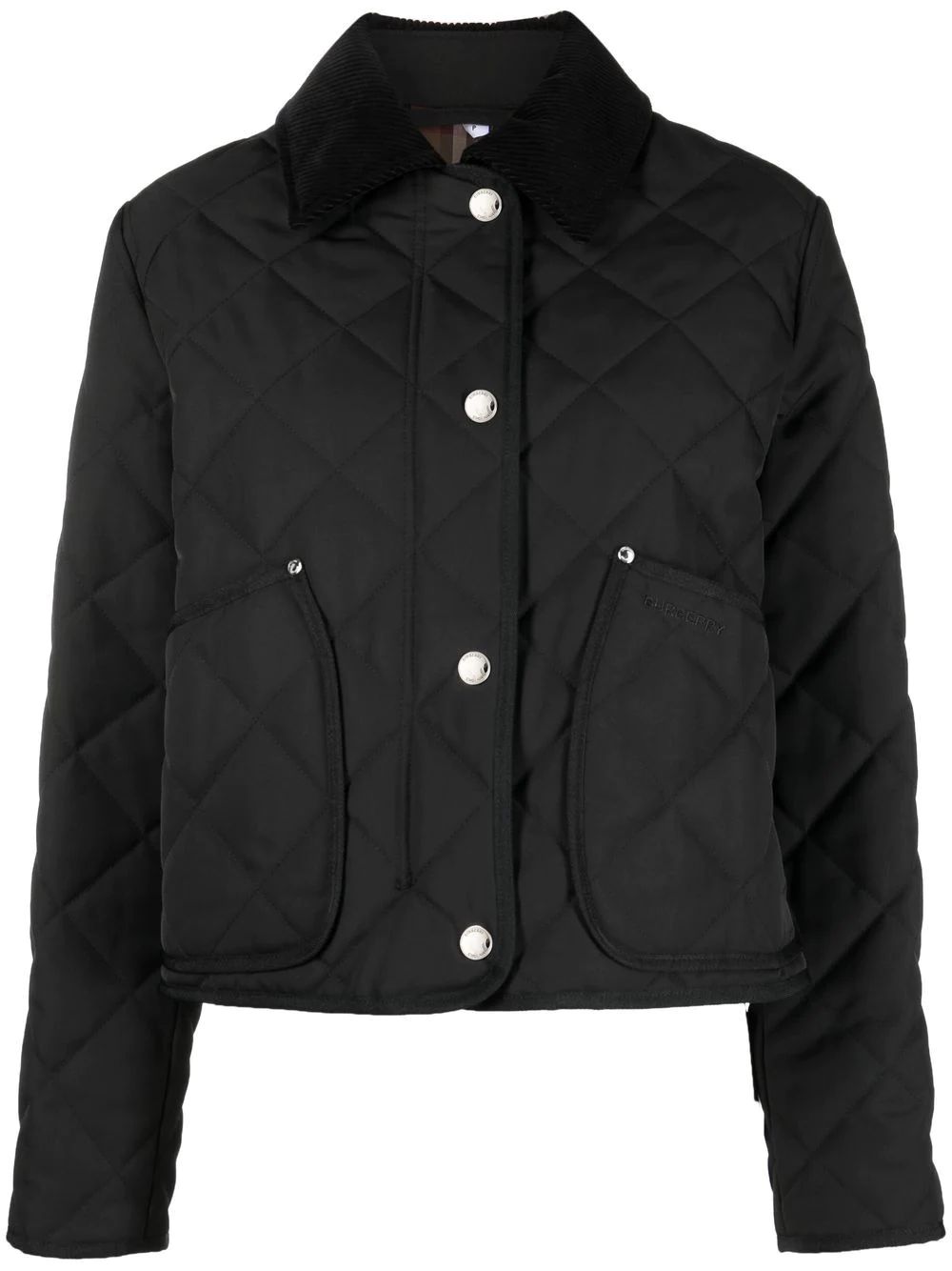 Burberry corduroy-collar Quilted Cropped Jacket - Farfetch | Farfetch Global