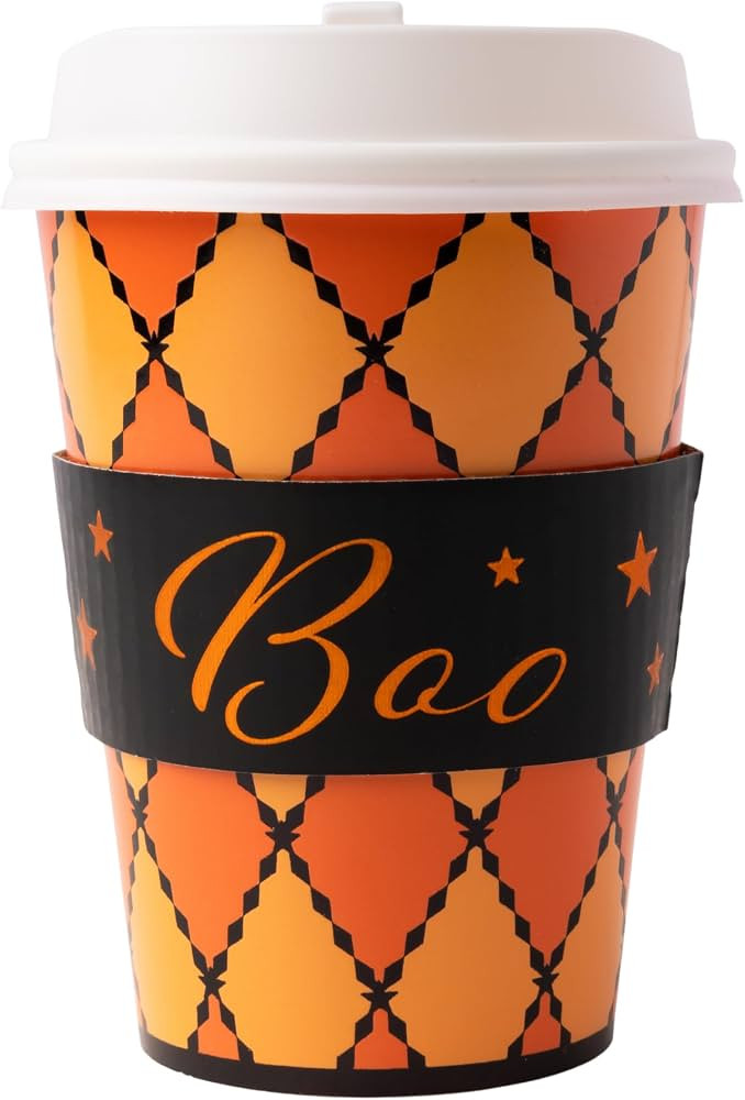 Bonjour F\u00eate Vintage Halloween Boo Hot Cups, Pack of 8, 12 oz | Amazon (US)