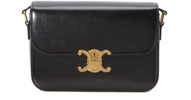 Medium Triomphe Bag in Shiny Calfskin - CELINE | 24S US
