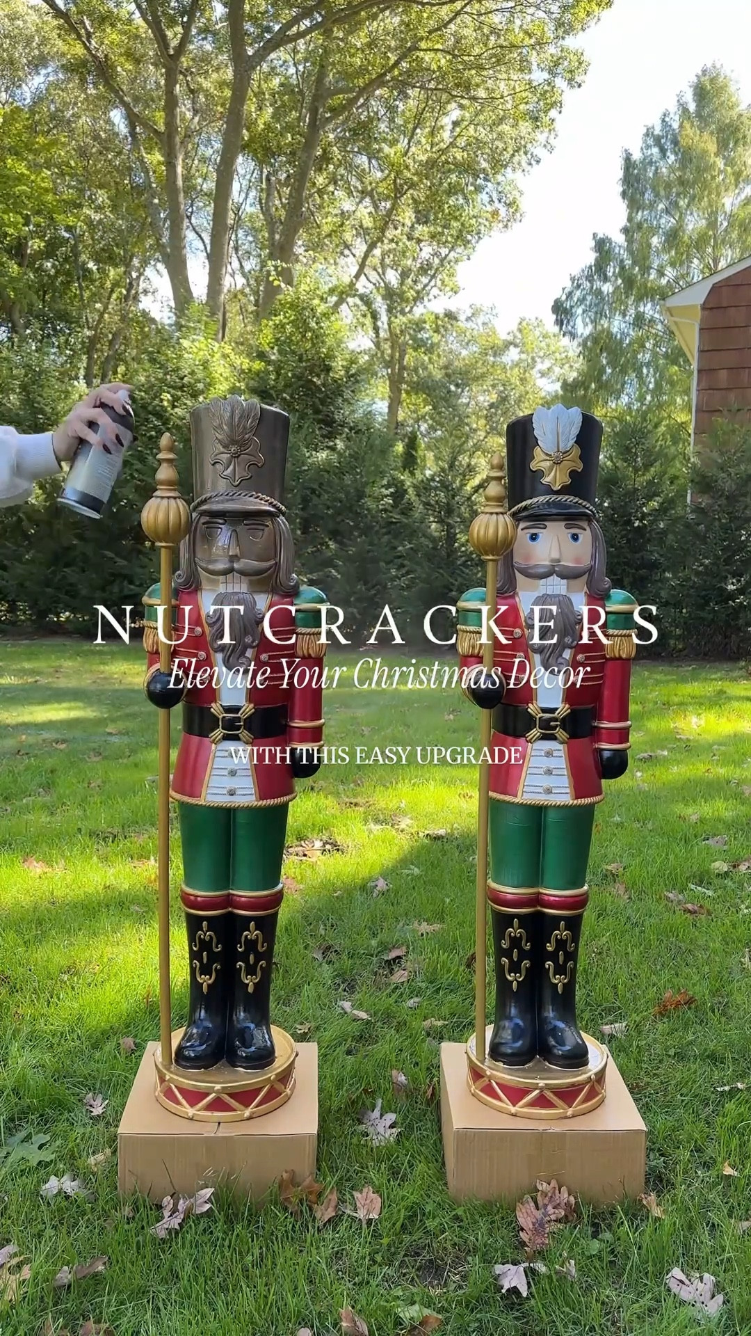 Get that high-end holiday look for less! ✨
I’m in my neutral holiday decor era & the right can of spray paint can make a huge difference! 🤎 Last year, I used this antique bronze paint on these indoor/outdoor Nutcrackers. I couldn’t be happier with the result! These are perfect for indoors or outdoors. You’ve likely seen the high-end versions that go for 10x+ the amount it cost me for this fun DIY. Consider other colors like champagne gold or bronze. I’m still deciding where to place them: my front steps or next to my fireplace! **My exact nutcrackers are no longer available, but I linked similar ones! 

#affordabledecor #diy #christmasdecor #holidaydecor #nutcracker #neutralholidaydecor #porchdecor
#ltkholiday

#LTKSeasonal #LTKHoliday #LTKKids