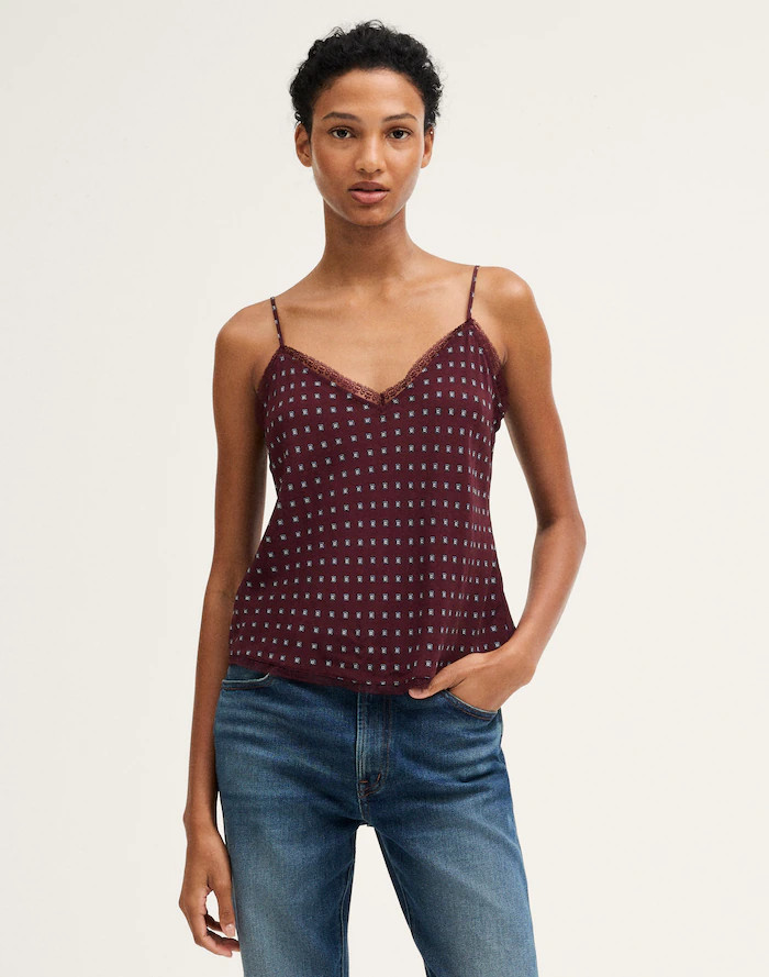 Lace-Trim V-Neck Cami Top | Madewell