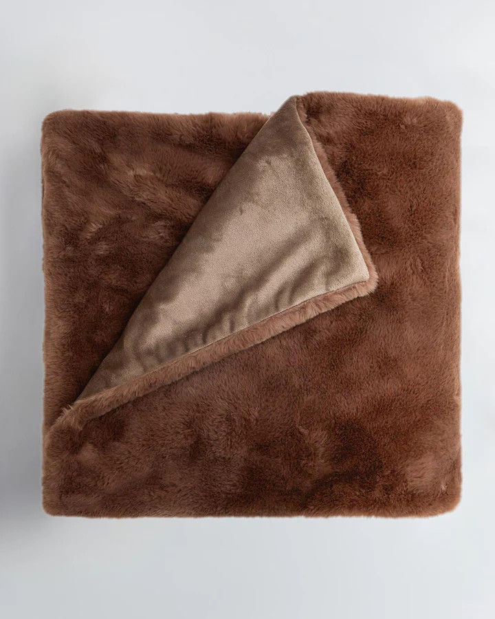 Riley Faux Fur Throw Blanket | Splendid
