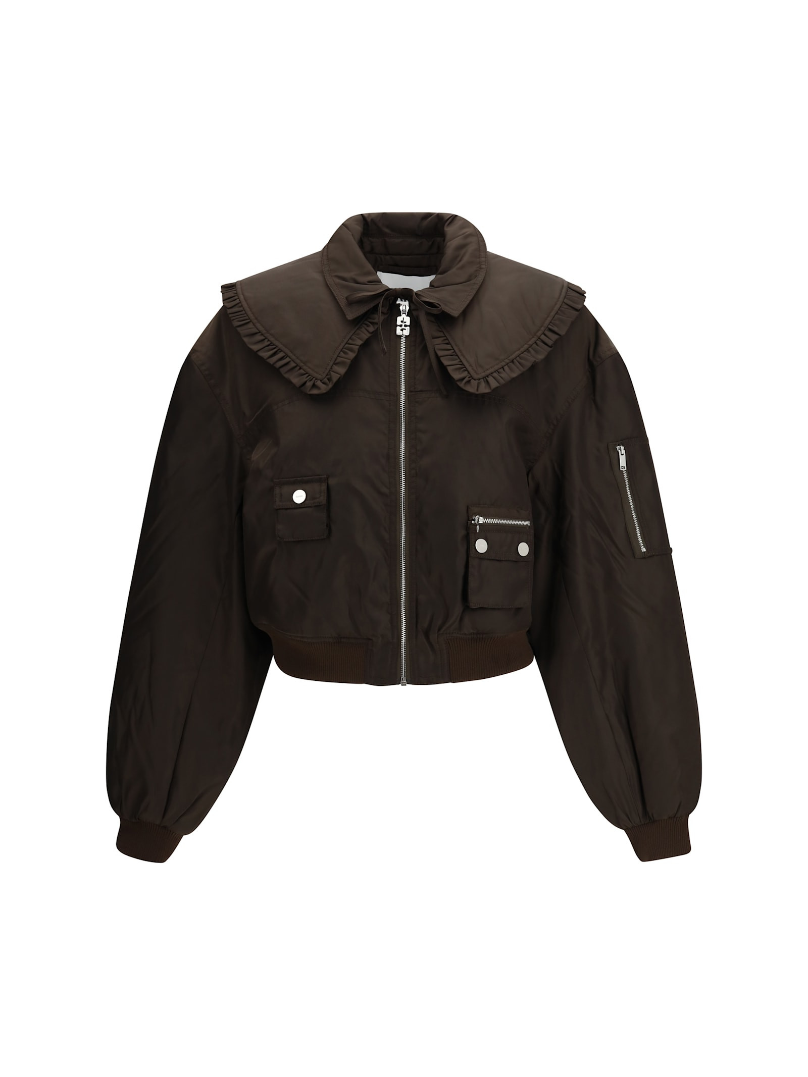 Ganni Duchesse Nylon Bomber Jacket | Italist.com US