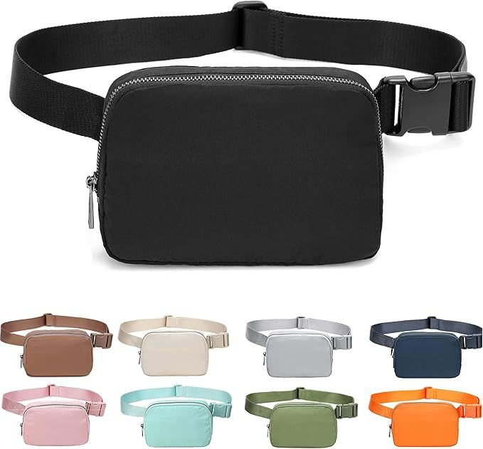 Fanny Belt Bag Waist Pack Crossbody Bags Bum Bag for Running Hiking Travel Workout Adjustable Str... | Amazon (US)