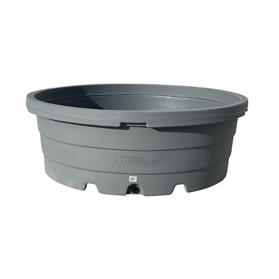 Century  1000 gal. Poly Tank 9 ft. x 28 in. Round with Drain Grey | Tractor Supply