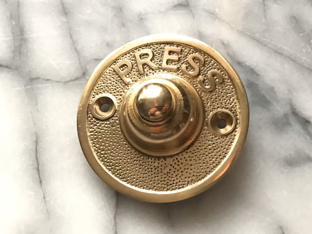 Solid Brass Wired Doorbell | Steampunk Door Bell | Edwardian Victorian Style Door Hardware | Vint... | Etsy (US)