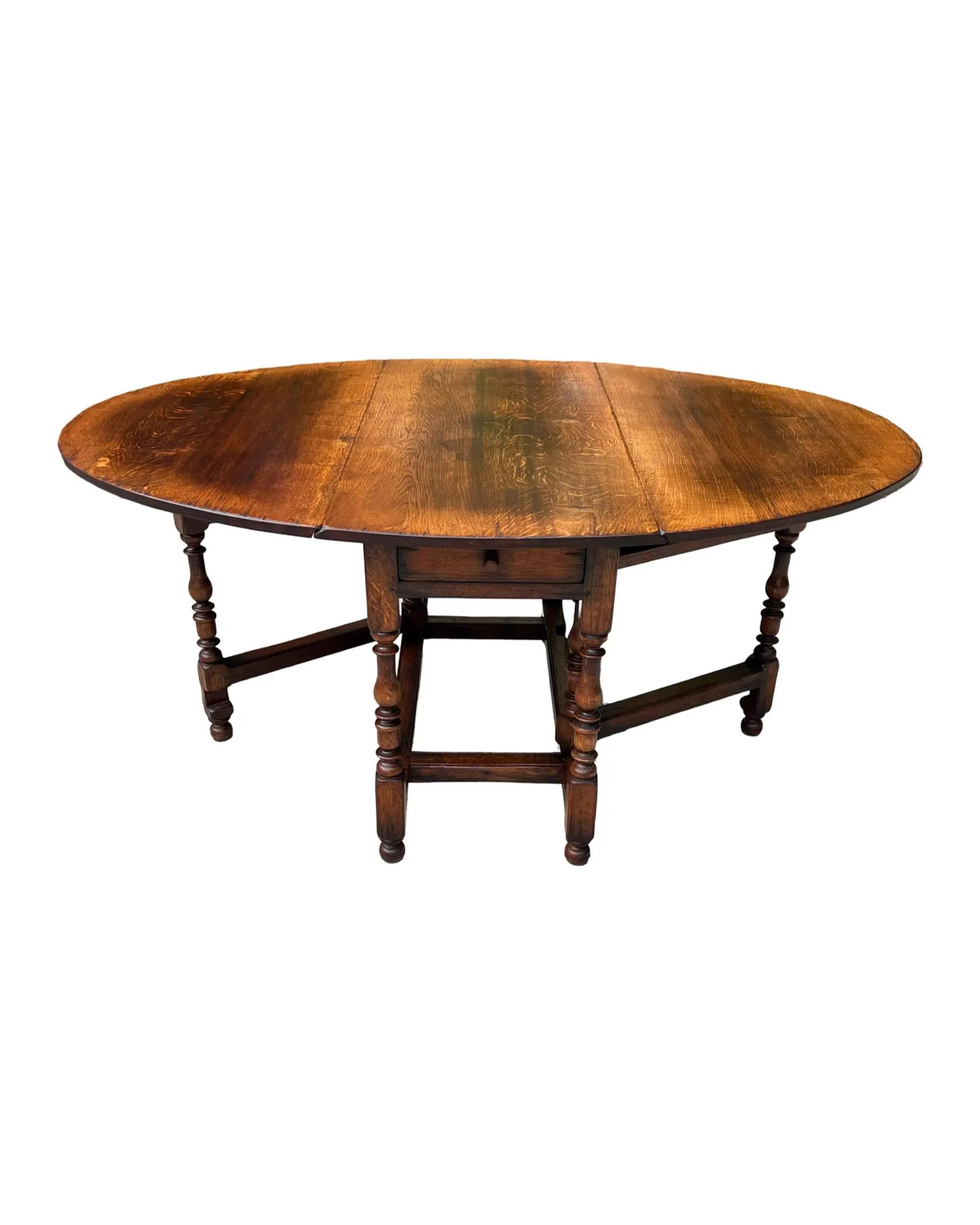 English Oak Gate Leg Table With Drawer - Etsy | Etsy (DACH)