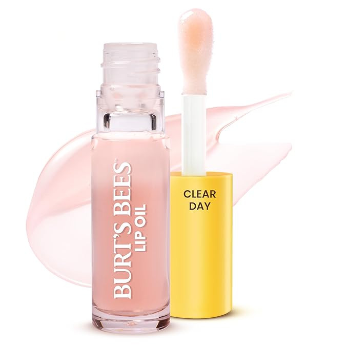 Burt's Bees Lip Oil with Jojoba Oil, Clear Day, 0.15 oz. Tube | Tint Free Instant Hydration, Nour... | Amazon (US)