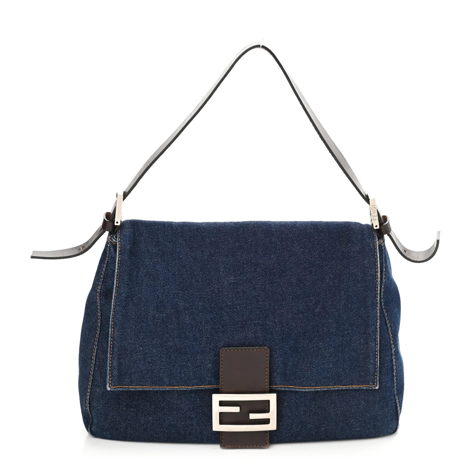 FENDI Denim Mama Baguette Blue | FASHIONPHILE (US)