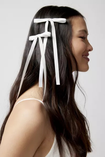Ribbon Hair Bow Barrette Set | Urban Outfitters (US and RoW)
