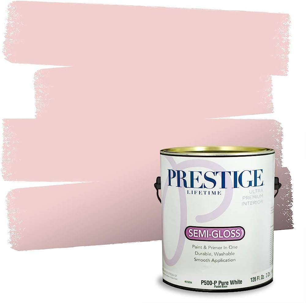 PRESTIGE Interior Paint and Primer in One, Pink Cheeks, Semi-Gloss, 1 Gallon | Amazon (US)