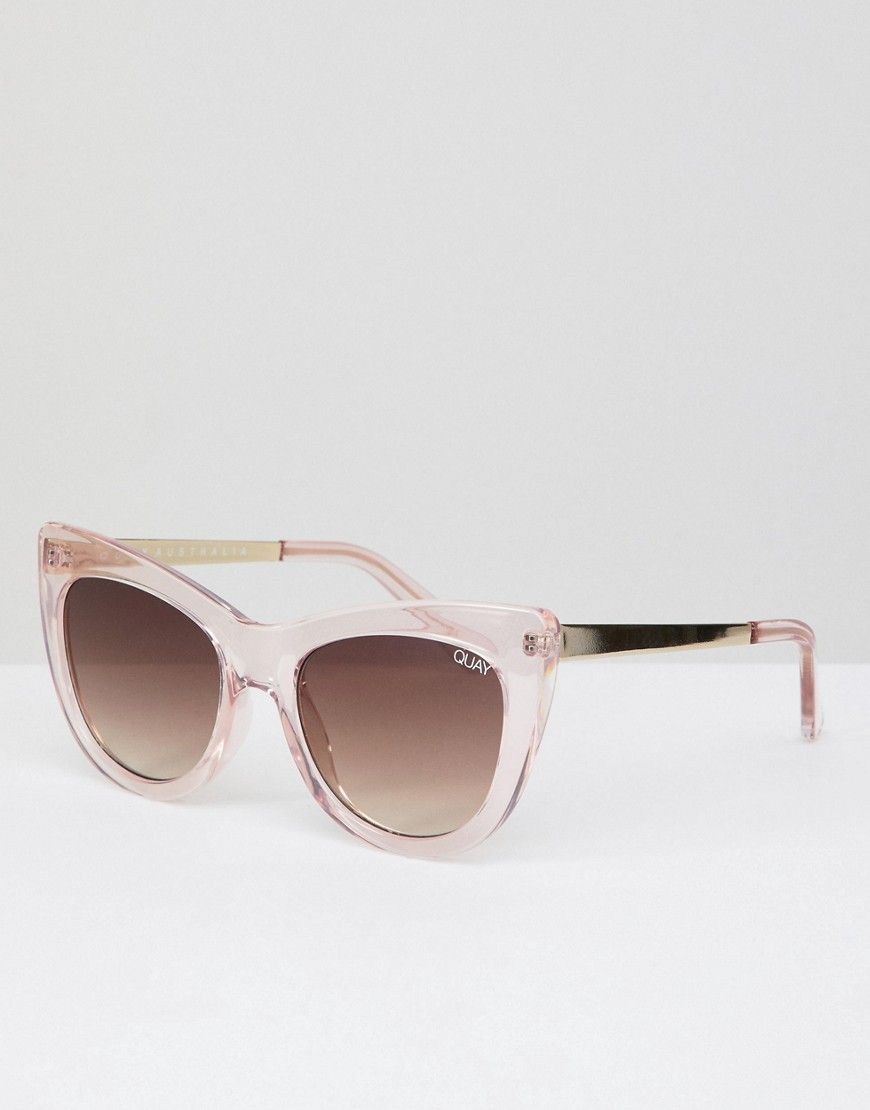 Quay Australia Steal A Kiss Cat Eye Sunglasses In Pink - Pink | ASOS US