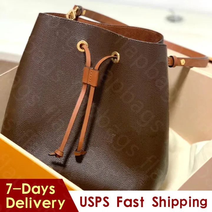 brown bucket crossbody designer shoulder bags designer woman bag large capacity purses drawstring... | DHGate