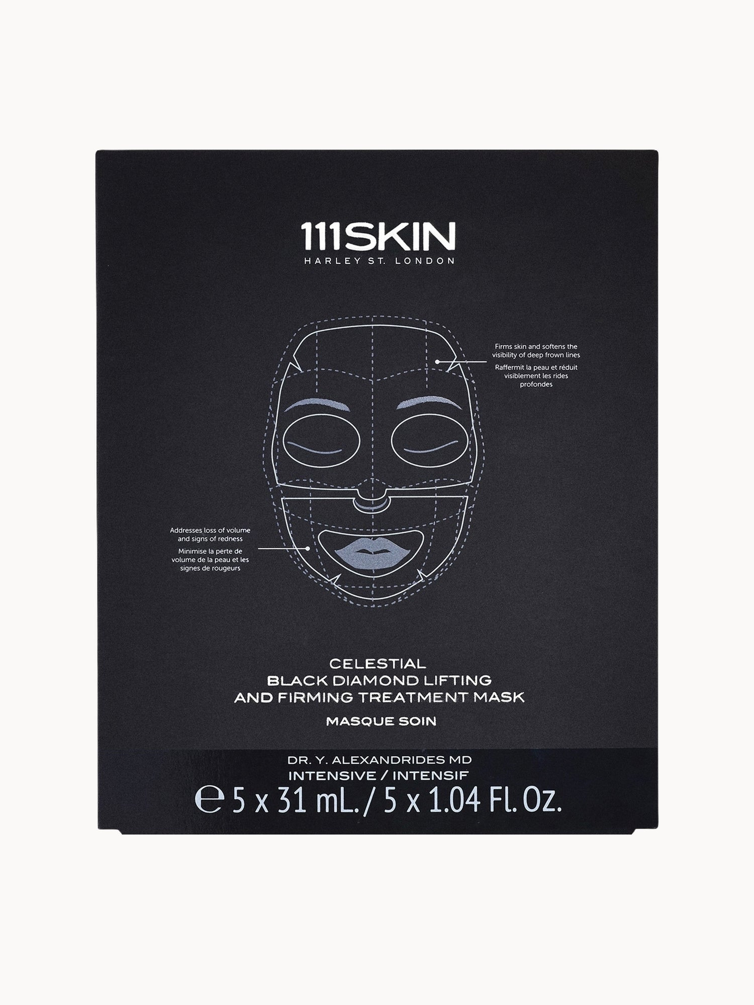 111SKIN Celestial Black Diamond Lifting and Firming Treatment Mask Box 155 ml | LOOKFANTASTIC | Look Fantastic (UK)