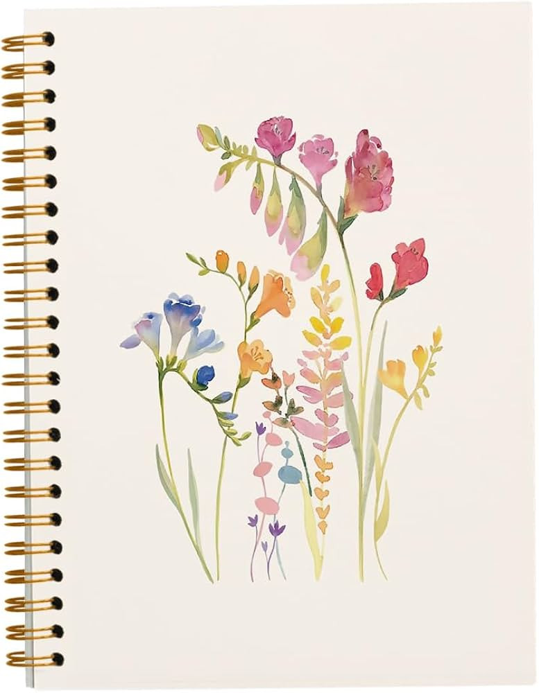 Vintage Wild Flower Botanical Plant Hardcover Spiral Notebook 5.5x8.3,Rustic Spring Floral Cottag... | Amazon (US)