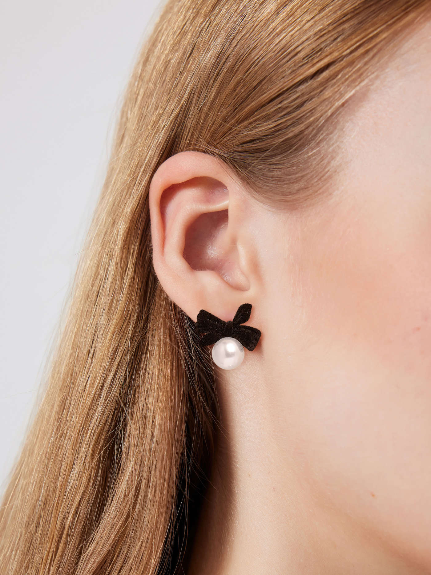 Faux Pearl Bowknot Earrings | Cider