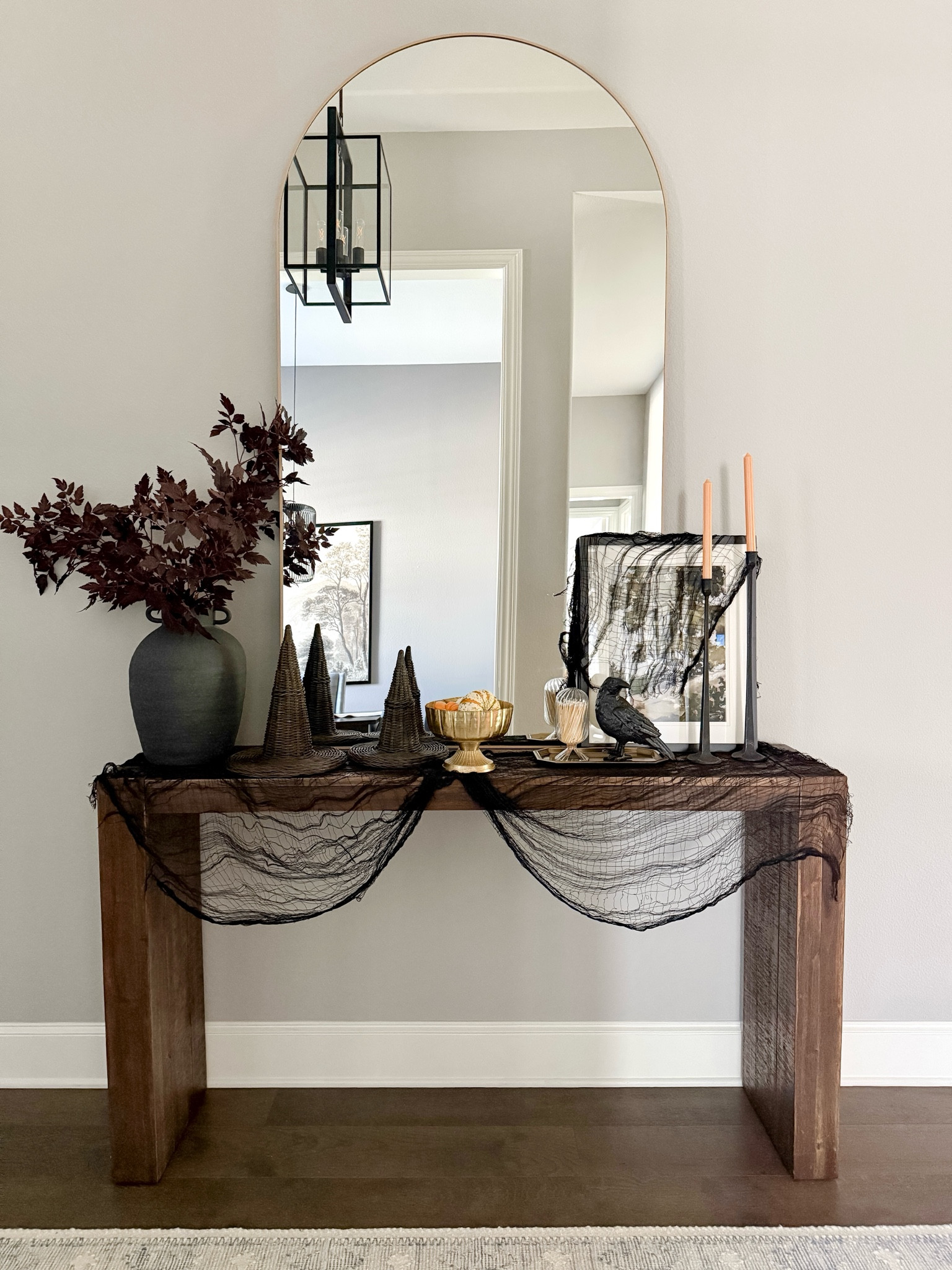Halloween console table styling! This is the first year I’ve decorated for Halloween and am really happy with how our entryway is coming together! Entryway table, Halloween decor, spooky decor 

#LTKHome #LTKSeasonal #LTKHalloween