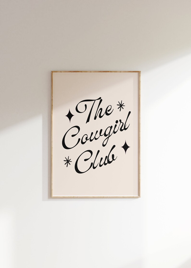 The Cowgirl Club, Cowgirl Poster, Retro Cowgirl, Cowgirl Print, Western Print, Cowgirl Wall Art, ... | Etsy (US)
