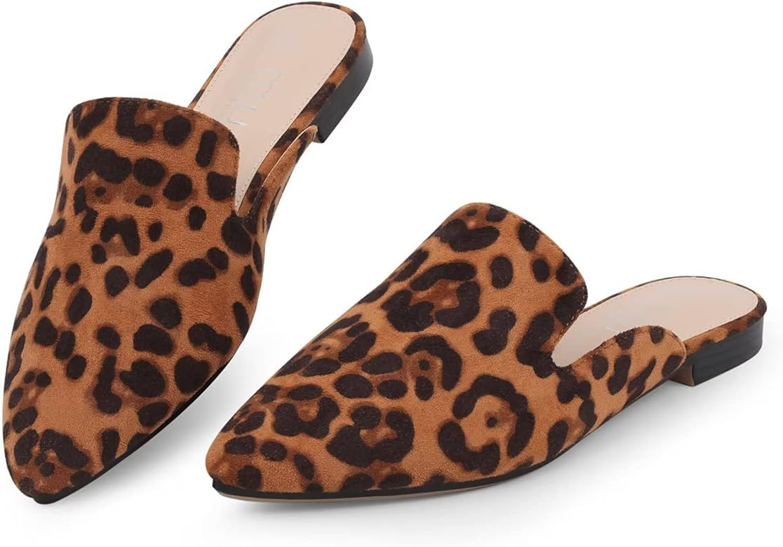 MUSSHOE Mules for Women Flats Comfortable Pointed Toe Women Mules | Amazon (US)